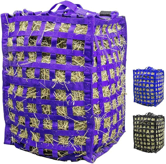 Derby Originals Natural Grazer Patented Four Sided Slow Feed Horse Hay Bag with One Year Warranty