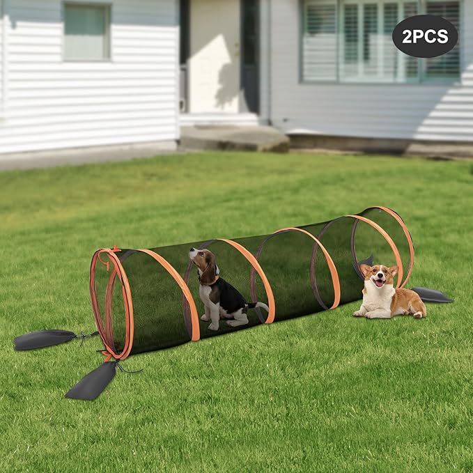 Cat Tube Cat Play Tunnel for Indoor and Outdoor 2 Packs Cat Enclosure Cat Outside Playhouse for Cats Puppy Small Animals