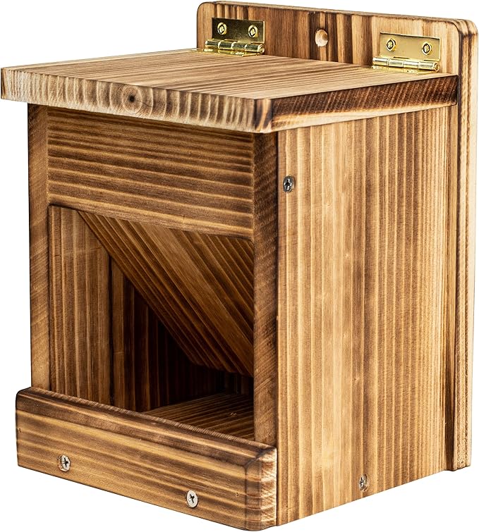 BalterFF Bird Feeders for Outdoors,Wooden Unique Seed Sunflower Food Feeder Blue Cardinal Finch Backyard Platform Balcony Gazebo Tree Fence Wall Mount Effortless Holder Automatic Buddy Gift