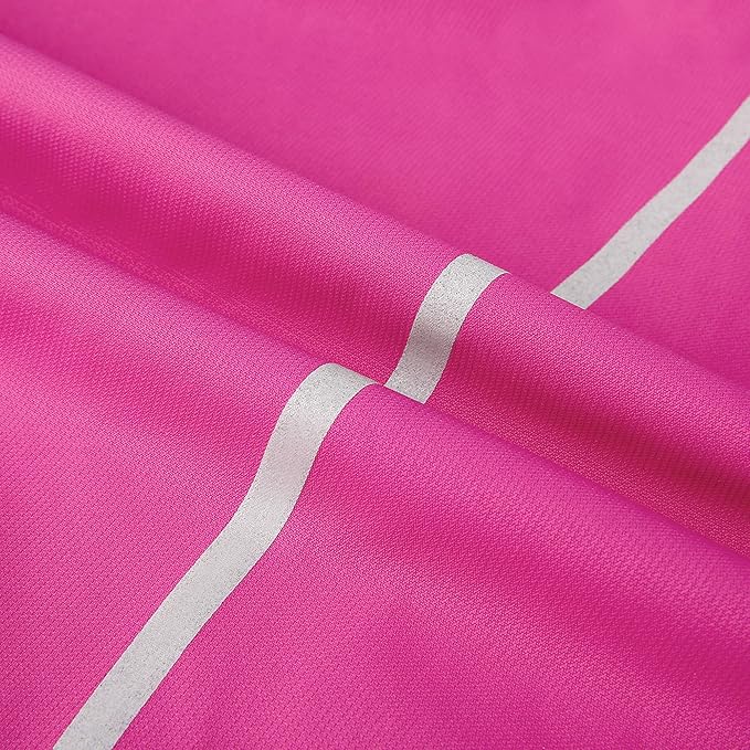 Mile High Life Dog Raincoat, Adjustable Waterproof Reflective Rain Jacket for Small Medium Large Dogs, Lightweight Breathable Pet Rain Coat with Leash Hole(Hot Pink,XS Chest 17-23")