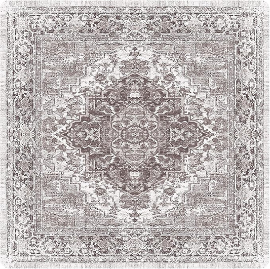 nunubaby Washable Pee Pads for Dogs, Stylish, Non-Slip and Leak-Proof Pee Pads. Reusable Potty Pads for Dogs for Crates and Floors.(Brown/Geo, 54" x54")