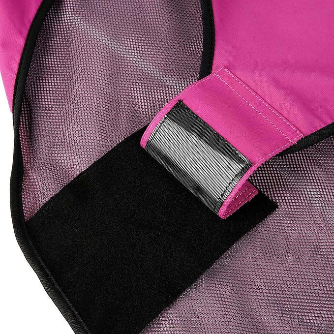 Mile High Life Dog Raincoat, Adjustable Waterproof Reflective Rain Jacket for Small Medium Large Dogs, Lightweight Breathable Pet Rain Coat with Leash Hole(Hot Pink,XS Chest 17-23")