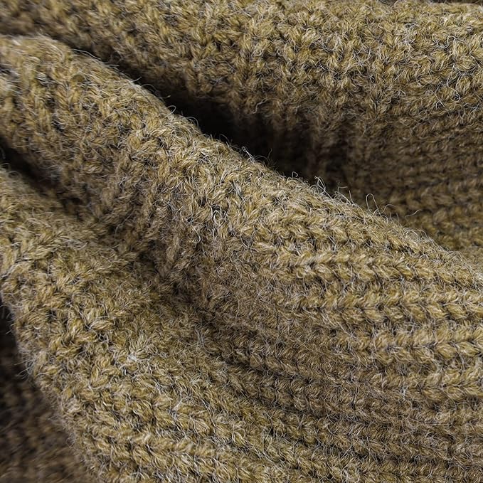 Fitwarm Thermal Knitted Dog Sweater Doggy Winter Coat Pet Clothes Doggie Turtleneck Jacket Puppy Outfits Cat Sweatsuit Sage Green X-Large