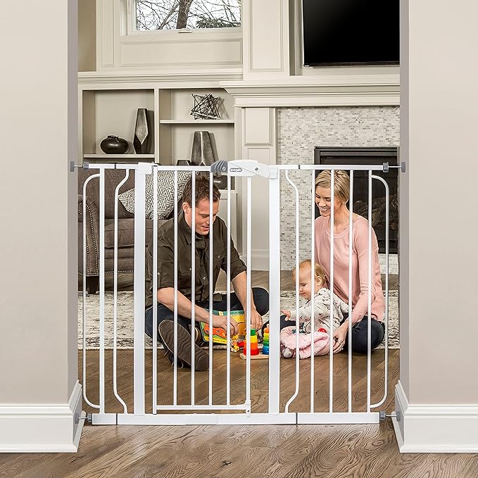 Regalo 36-Inch Extra Tall and 49-Inch-Wide Walk Thru Baby Gate, includes 4-Inch and 12-inch Extension Kit, 4 Pack of Pressure Mount Kit and 4 Pack of Wall Mount Kit