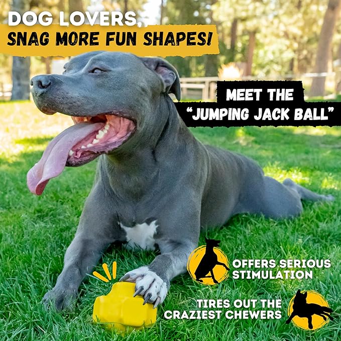 Indestructible Giant XL Dog Ball - Lifetime Replacement - Durable Toy for Aggressive Chewers - Safe, Non-Toxic Natural Rubber - Chew, Tug & Fetch - Tough, Heavy Duty - Large Breed, Massive 8”