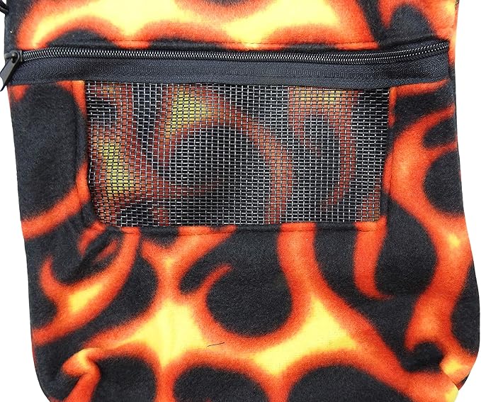 Bonding Carry Pouch for Sugar Gliders and Other Small Pets (Hot Rod Flames)