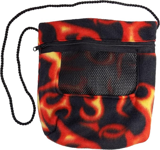 Bonding Carry Pouch for Sugar Gliders and Other Small Pets (Hot Rod Flames)