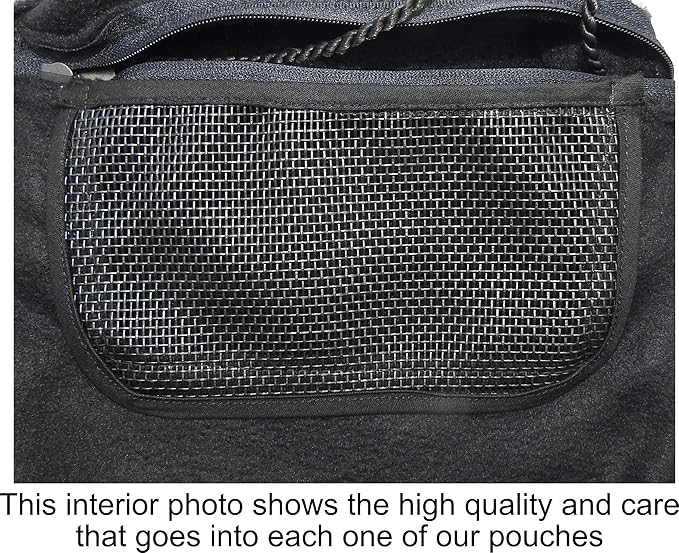 Bonding Carry Pouch for Sugar Gliders and Other Small Pets (Black)