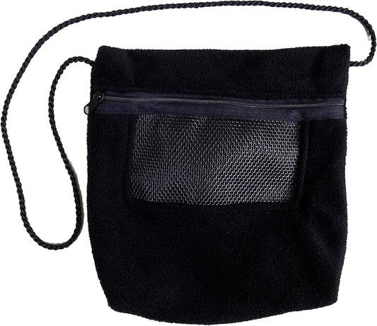 Bonding Carry Pouch for Sugar Gliders and Other Small Pets (Black)