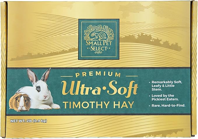 Small Pet Select - Premium Ultra Soft Timothy Hay, Rabbits, Guinea Pigs, Chinchillas, 2lb