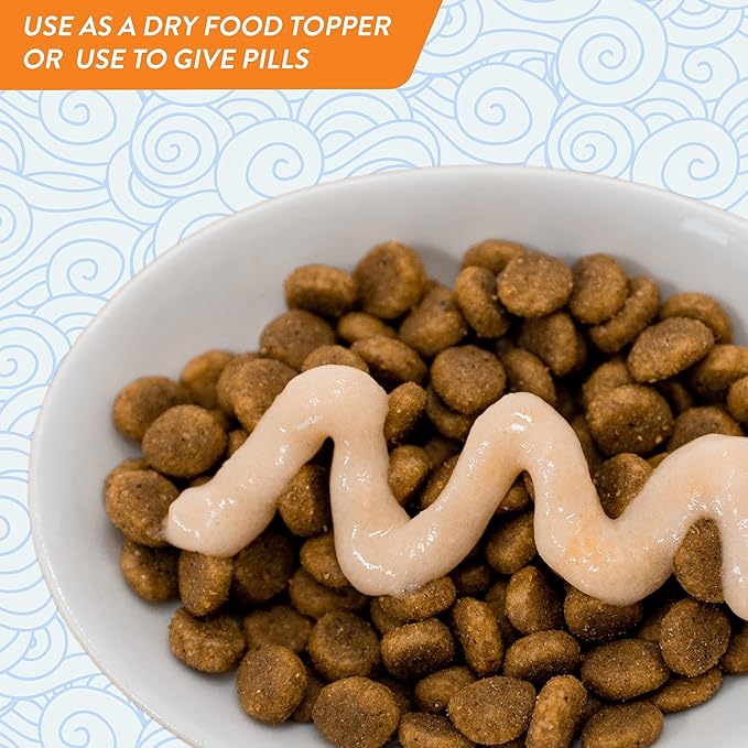 INABA Churu Cat Treats, Grain-Free, Lickable, Squeezable Creamy Purée Cat Treat/Topper with Vitamin E & Taurine, 0.5 Ounces Each Tube, 4 Tubes, Chicken with Scallop Recipe