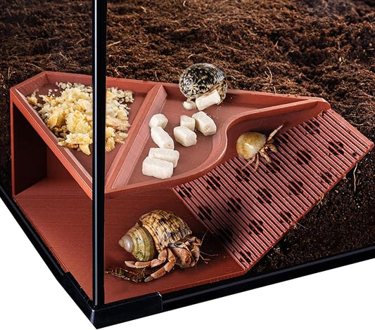Hermit Crab Cave Hideout with Climbing Tunnel, Hermit Crab Tank Accessories & Climbing Toys, Habitat Decor for Pet Crab (for Crabs up to 2.4in Tall)