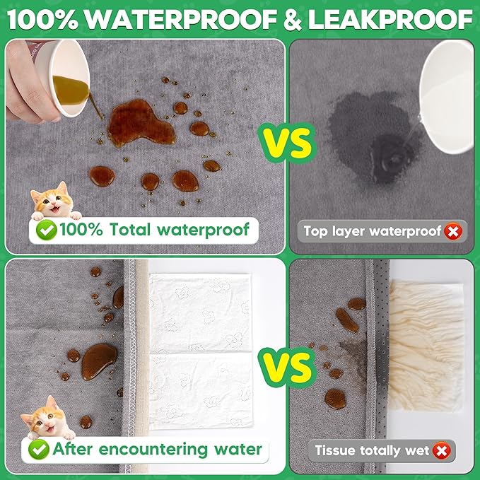 Loiion Cat Scratch Furniture Protector - Anti-Slip, Waterproof Sofa Cover to Keep Cats Off, Pet-Friendly Couch Protectors for 3 Cushion Couch, Gray Anti-Scratch Couch Cover for Pets and Kids 118"X71"