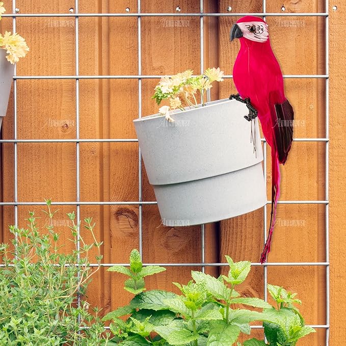 AUEAR, 9.8 Inch Red Artificial Birds Realistic Parrot Decor Model for Decoration Craft