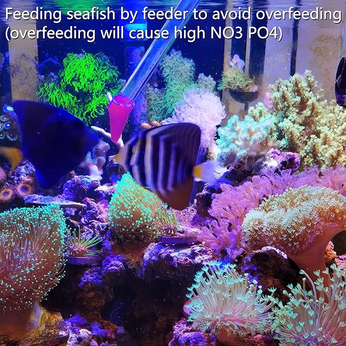 Aquarium Choice Coral Feeder Long Syringe Tube Liquid Fertilizer Feeder SPS HPS Marine Reef Coral Feeder Tool Fish Excreta Cleaner (1 Units 40CM/15.74 Inch)