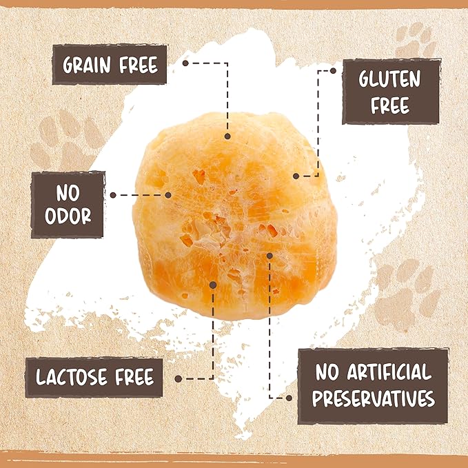 Mighty Paw Yak Cheese Puffs for Dogs - All-Natural Pet Treats for All Sized Breeds - Odorless Limited-Ingredient Chews for Puppies & Power-Chewers - Rich in Protein and Calcium - Easy to Chew (12 oz.)