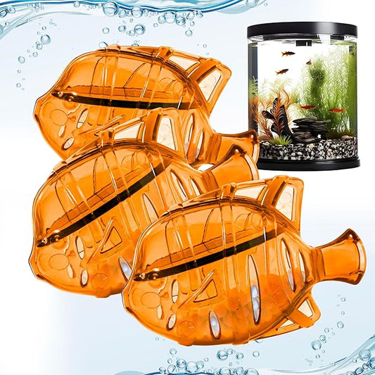 Aquarium Water Clarifier | Clear Cloudy Fish Tank Water Treatment, Safe for Freshwater & Saltwater Fish and Plants - Orange, 3 Pack