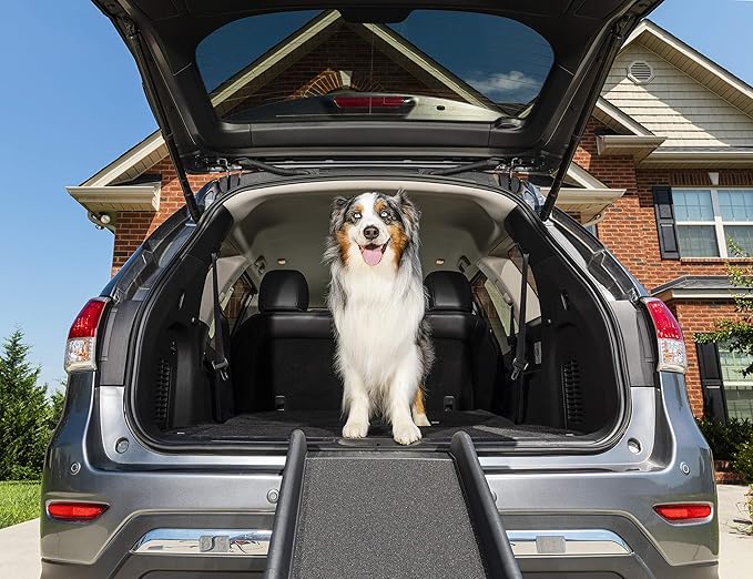 PetSafe Happy Ride Folding Pet Ramp, Portable Lightweight Dog Ramp for Cars, Trucks & SUVs