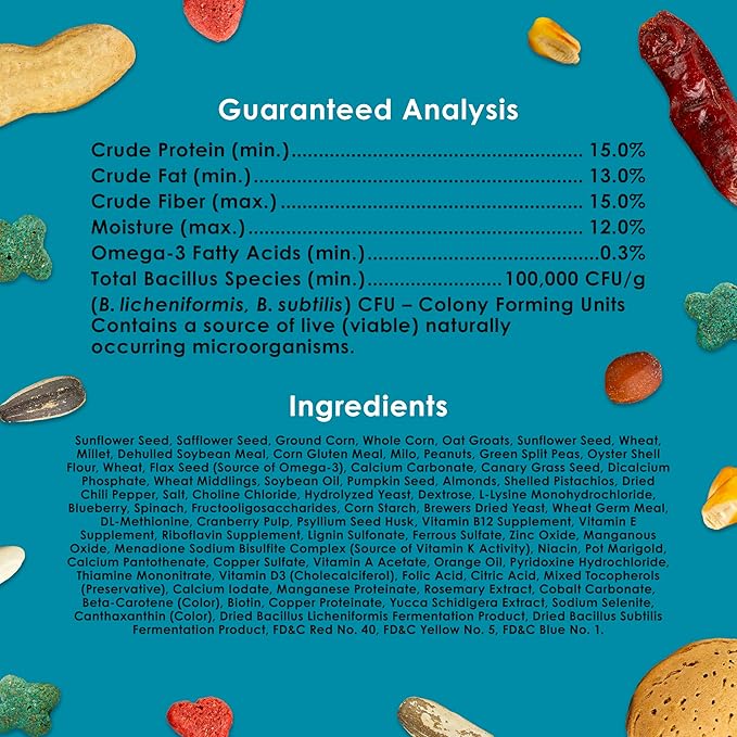 Kaytee Forti-Diet Pro Health Nourish+Protect Parrot Food, Comprehensive Nutrition Backed by Science, Digestive Health, Immune Support, 5 pounds