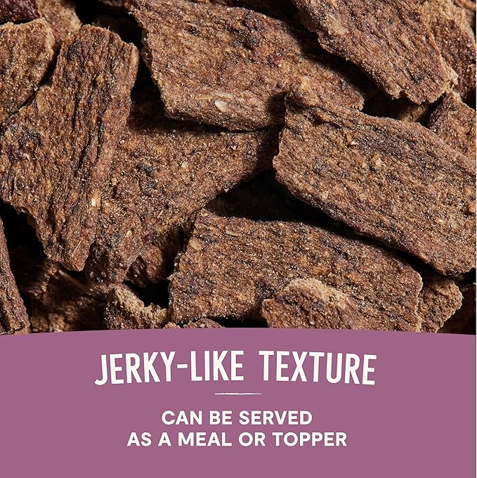 Open Farm, Air Dried Dog Food Infused with Bone Broth, Grain & Legume Free, Complete Meal or Food Topper, Pollock & Lamb Recipe, 1lb Bag